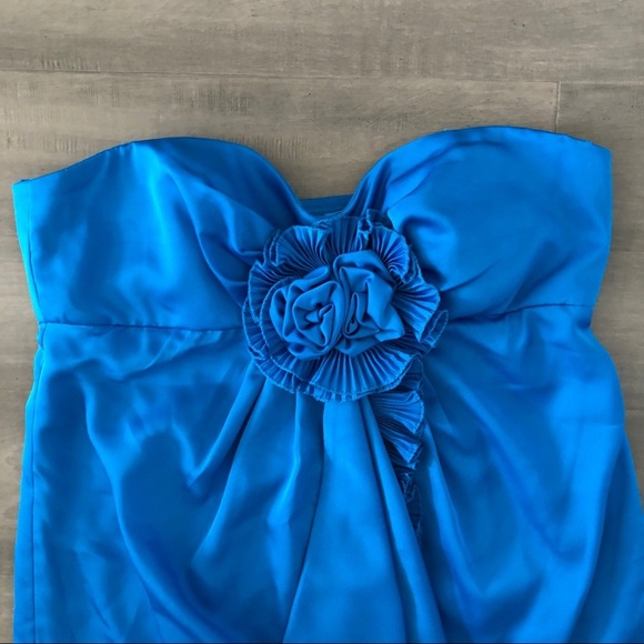 MAX&CLEO Strapless blue dress size 12 - Picture 2 of 5